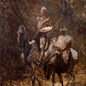 Honoré Daumier, Don Quixote and Sancho Panza, (Don Quichotte et Sancho Panza,) 1870