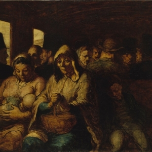 Honoré Daumier, The third class railway carriage, (un wagon de troisième classe), 1862-64