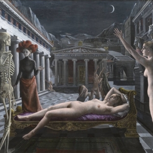 Paul Delvaux, Sleeping Venus, 1944, oil