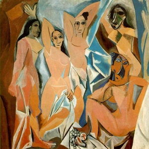 Pablo Picasso, Les Demoiselles d'Avignon, 1907, oil