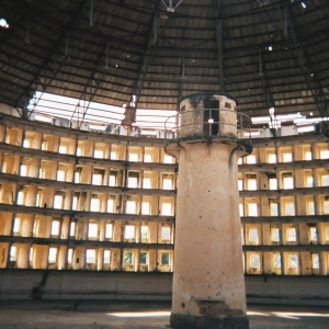 Prison based on a panopticon model, which is similar to the structure of the Narrenturm